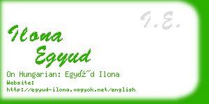 ilona egyud business card